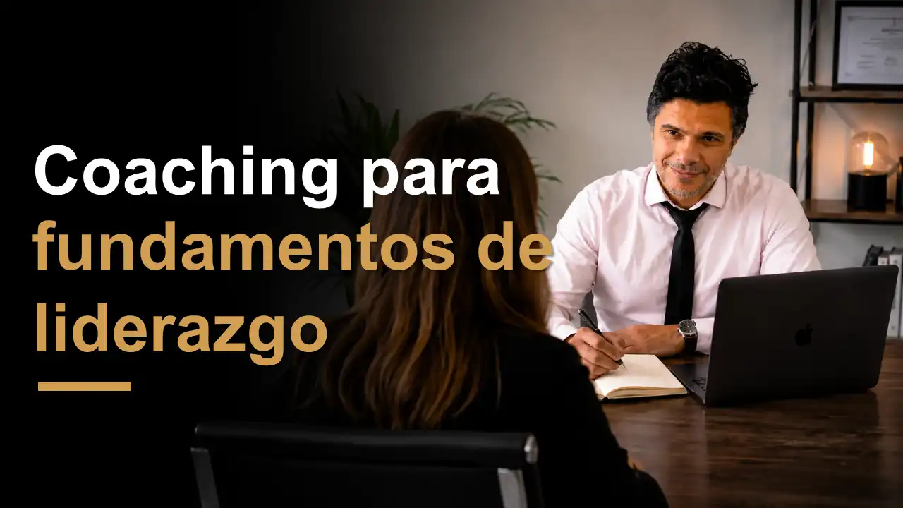 Darío Varona en una sesión de coaching para fundamentos de liderazgo, trabajando comunicación, confianza, rol del líder y conducción de equipos.